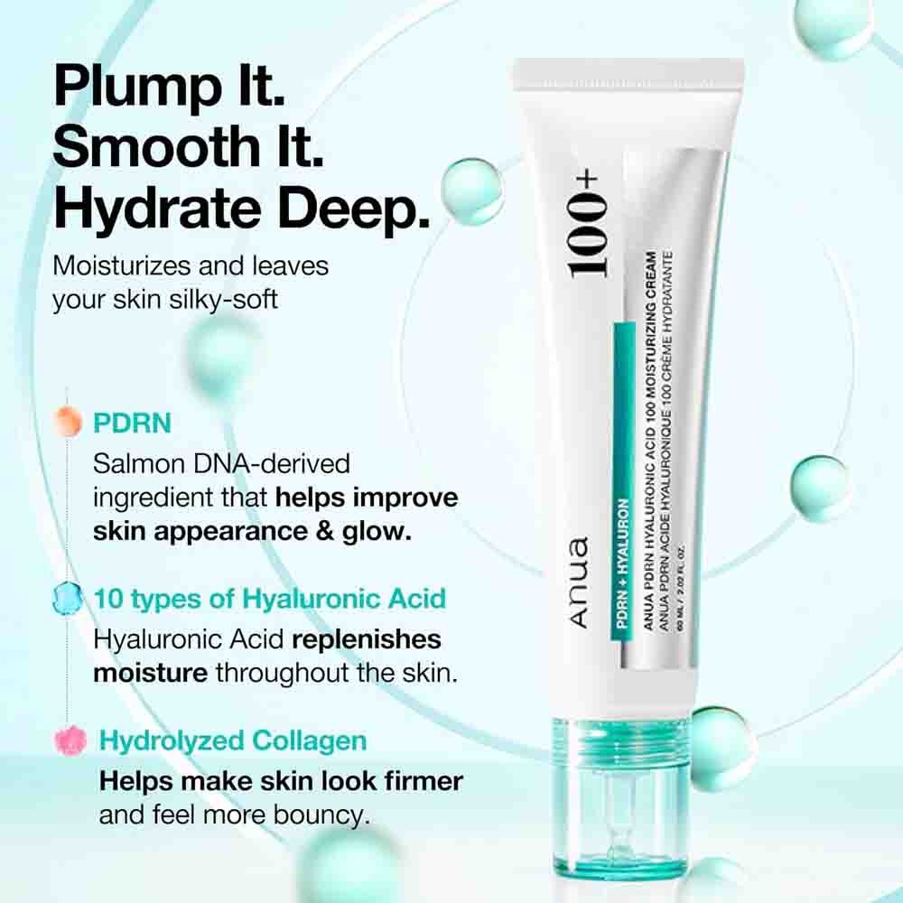 Anua PDRN Hyaluronic Acid 100 Moisturizing Cream 60ML