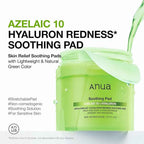 Anua Azelaic 10 Hyaluron Redness Soothing Pad 230ML 90PADS