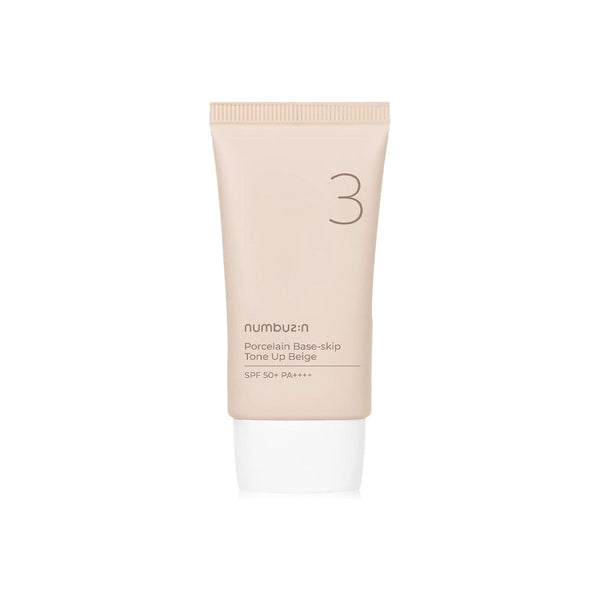 Numbuzin No.3 Porcelain Base-Skip Tone Up Beige SPF 50+ PA++++ 50ml