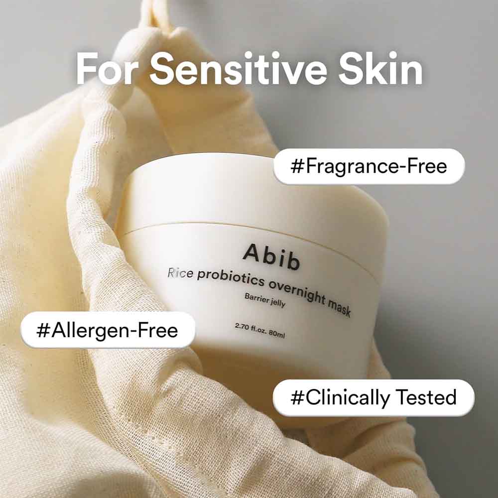 Abib Rice Probiotics Overnight Mask – Hydrating Barrier Jelly Sleeping Mask (80ml)