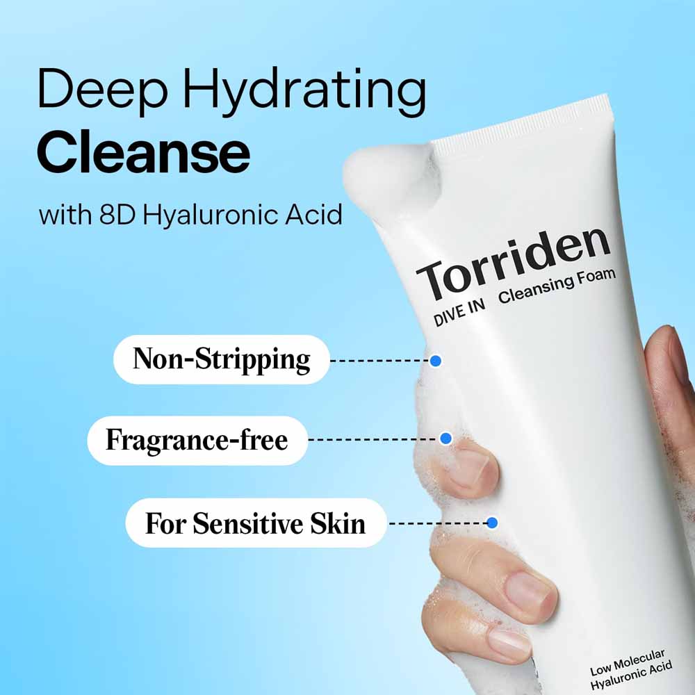 Torriden DIVE-IN Low Molecular Hyaluronic Acid Cleansing Foam 150ml