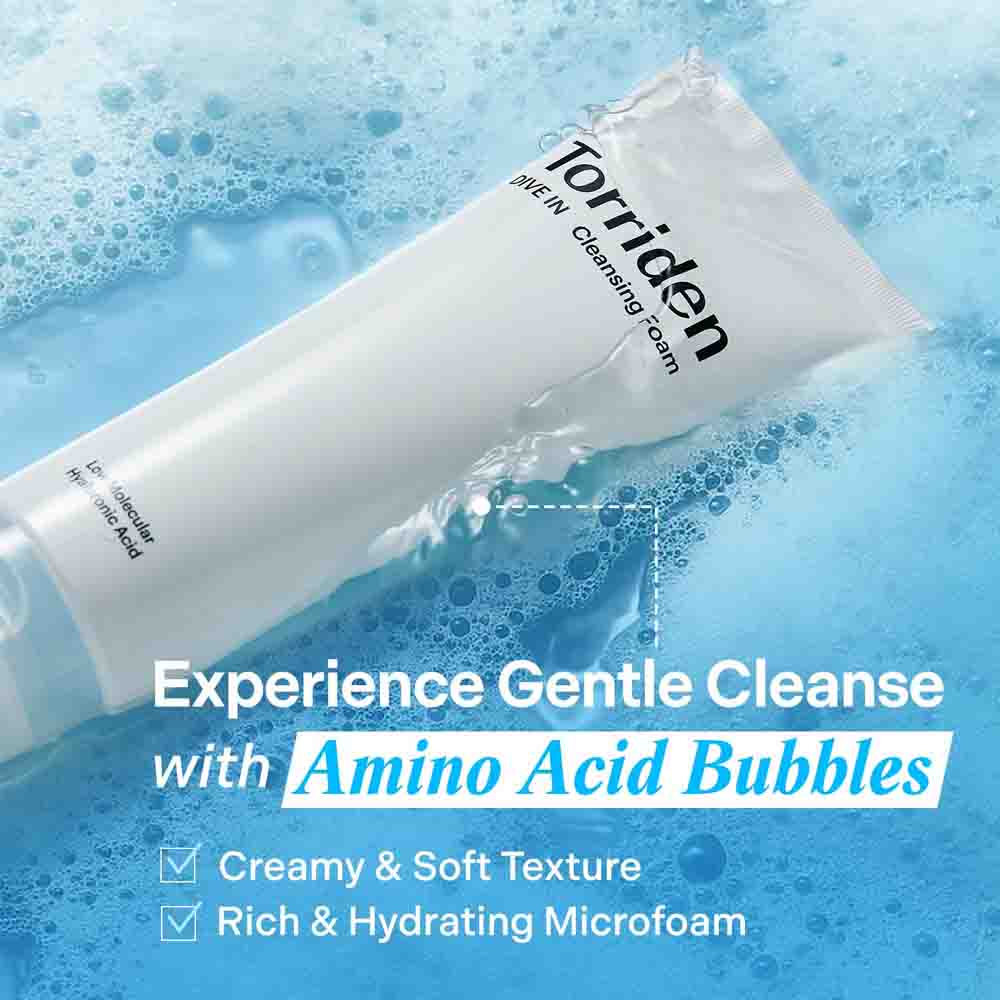 Torriden DIVE-IN Low Molecular Hyaluronic Acid Cleansing Foam 150ml