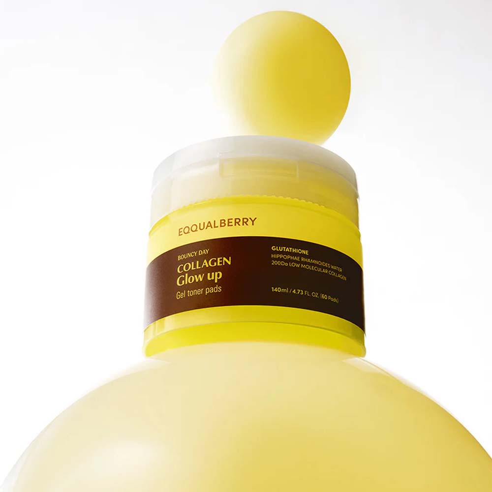 EQQUALBERRY COLLAGEN GLOW UP GEL TONER PADS 140ml 60pads