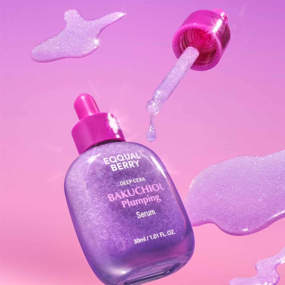 EQQUALBERRY Bakuchiol Plumping Serum 30ml | Natural Anti-Aging & Moisturizer with Niacinamide