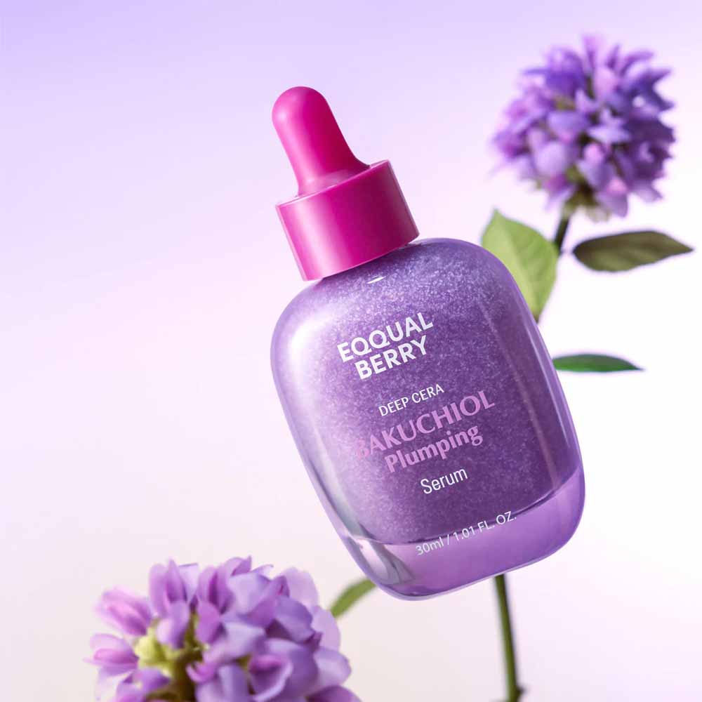 EQQUALBERRY Bakuchiol Plumping Serum 30ml | Natural Anti-Aging & Moisturizer with Niacinamide