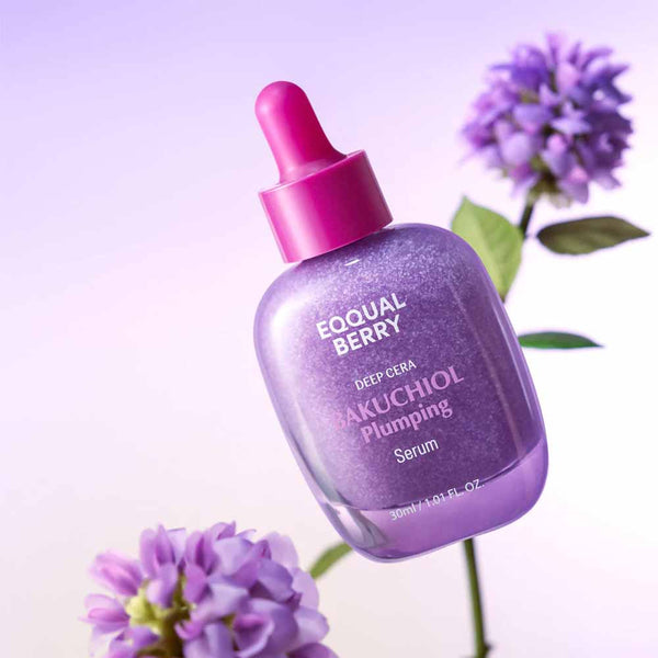 EQQUALBERRY Bakuchiol Plumping Serum 30ml | Natural Anti-Aging & Moisturizer with Niacinamide