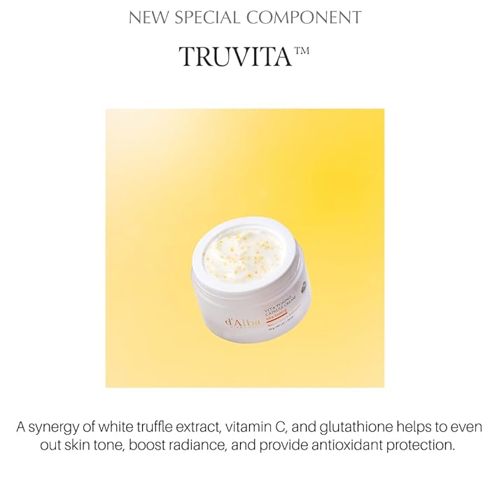 d'Alba Piedmont Vita Toning Capsule Cream, Deep Hydration Face Moisturizer, Glass Skin | Weightless Moisturizer with Vitamin C 55g