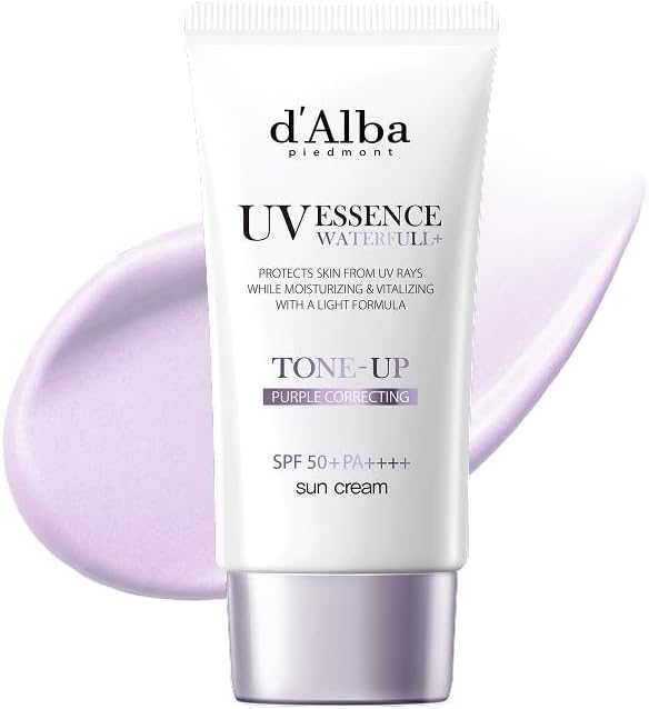 d'Alba Waterfull Tone-Up Sunscreen SPF50+ PA++++ – Brightening UV Protection & Makeup Base (50ml)