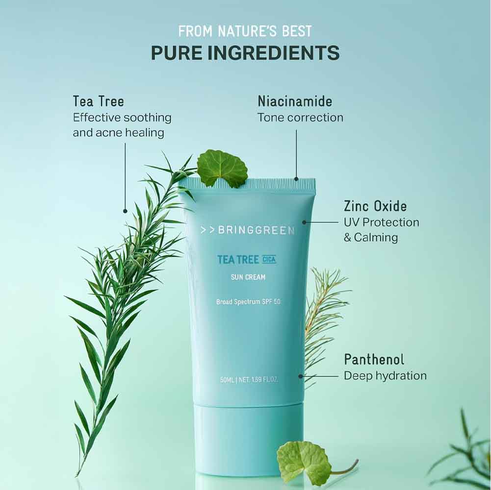 BRING GREEN TEA TREE CICA FRESH SUN CREAM 50ML