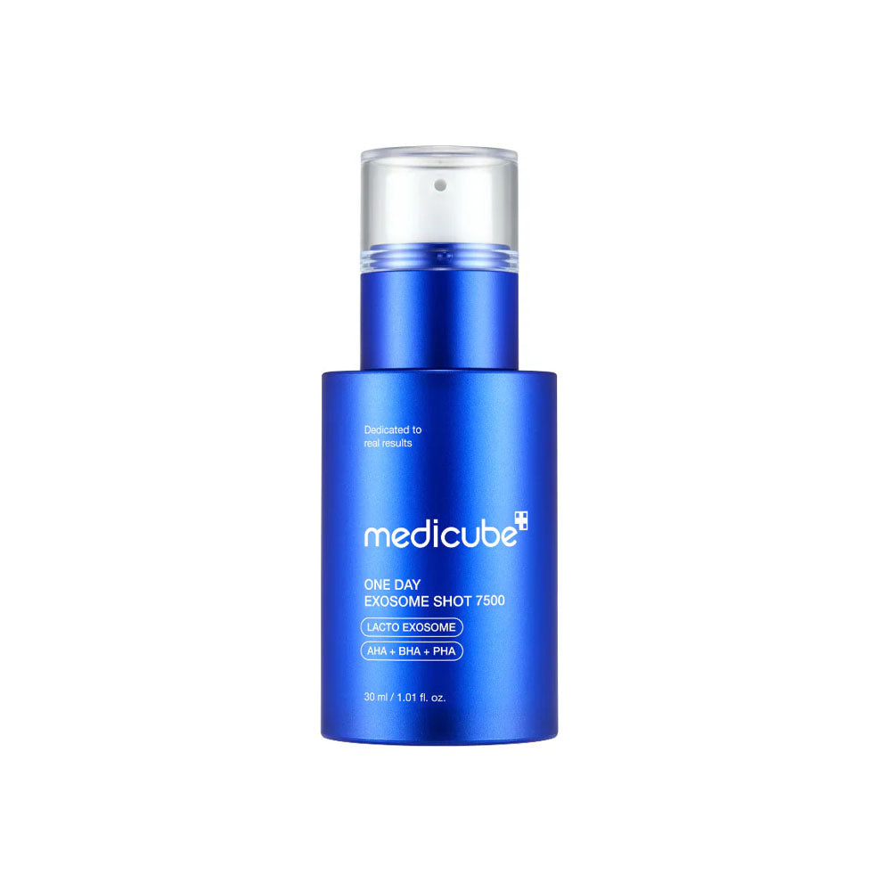 Medicube One Day Exosome Shot 7500 - 30ml - Liquid Booster Serum | Exosome, AHA+BHA+PHA | Pore Care, Dead Skin Cells, Skin Texture | Korean Skin Care