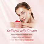 medicube Collagen Jelly Cream 110ml - Niacinamide & Freeze-Dried Hydrolyzed Collagen - Boosts skin's barrier hydration and gives 24h Glow & Lifted Look - No artificial color, Korean skincare