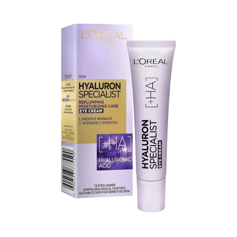 L'OREAL Hyaluron Expert Replumping Hyaluronic Acid Eye Cream 15ml