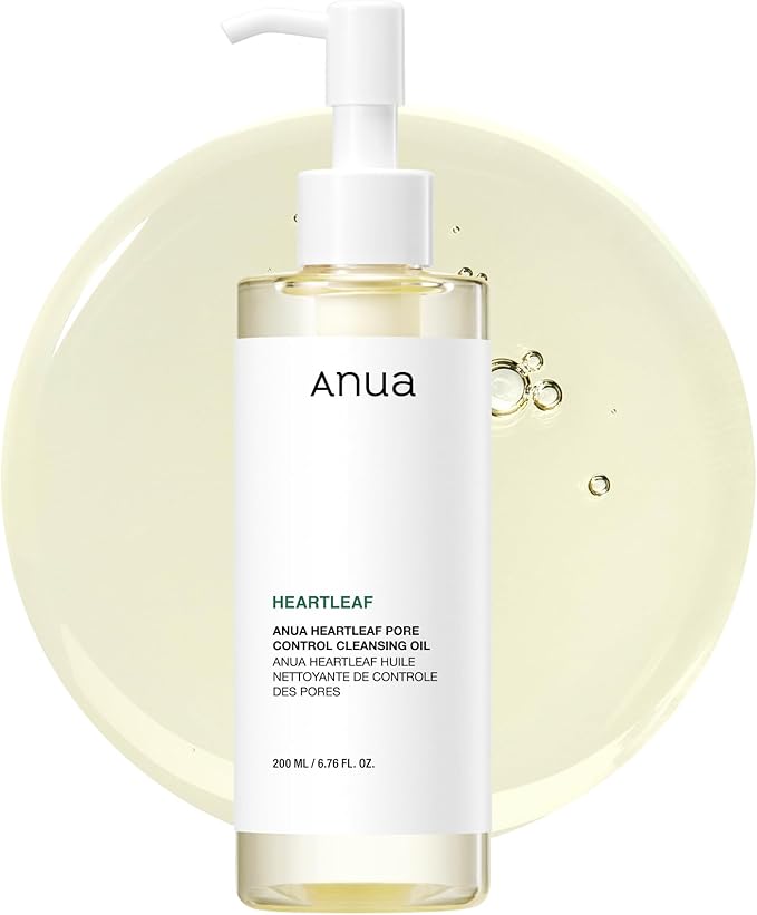 ANUA Heartleaf Pore Control Cleansing Oil, Oil Cleanser for Face, Makeup Blackhead Remover, Double Cleansing, Facial Cleanser, Mild Ingredients, Korean Skin Care 6.76 fl oz(200ml)