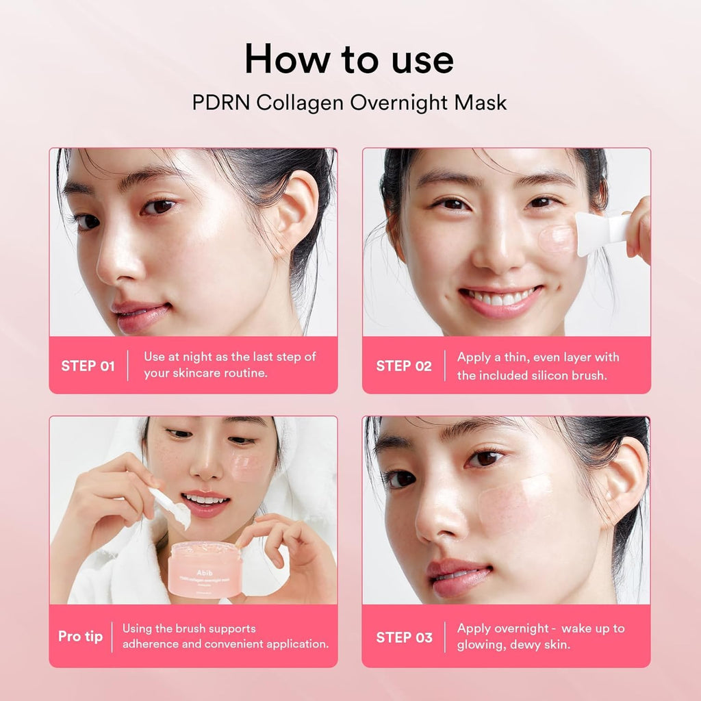 Abib PDRN Collagen Overnight Mask Firming Jelly 2.7 fl oz | Vegan Sleeping Mask for Firming & Glow \Sleeping Cream Mask Moisturizer for Glass Skin