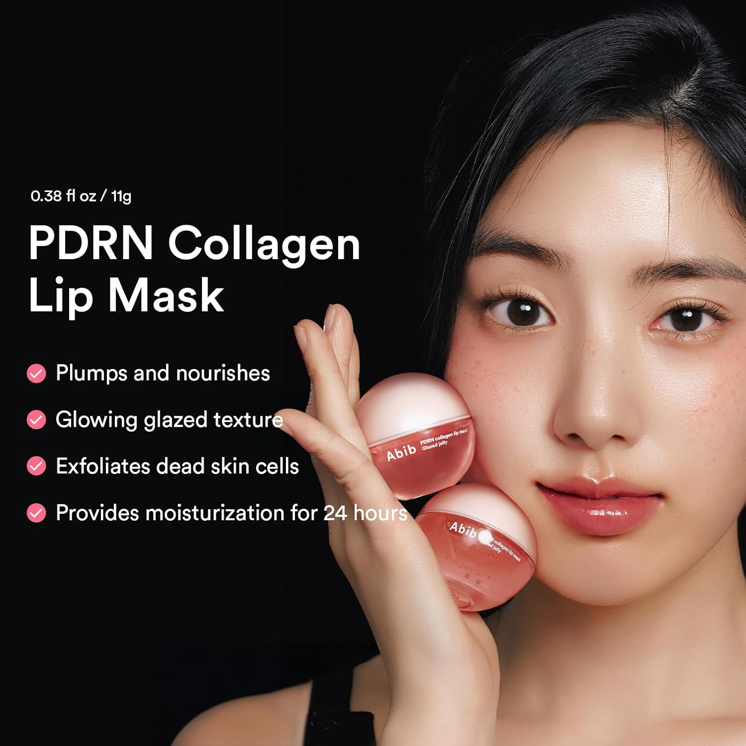 Abib PDRN Collagen Lip Mask Glazed Jelly 0.38oz – Hydrating Overnight Lip Sleeping Mask for Dry Lips