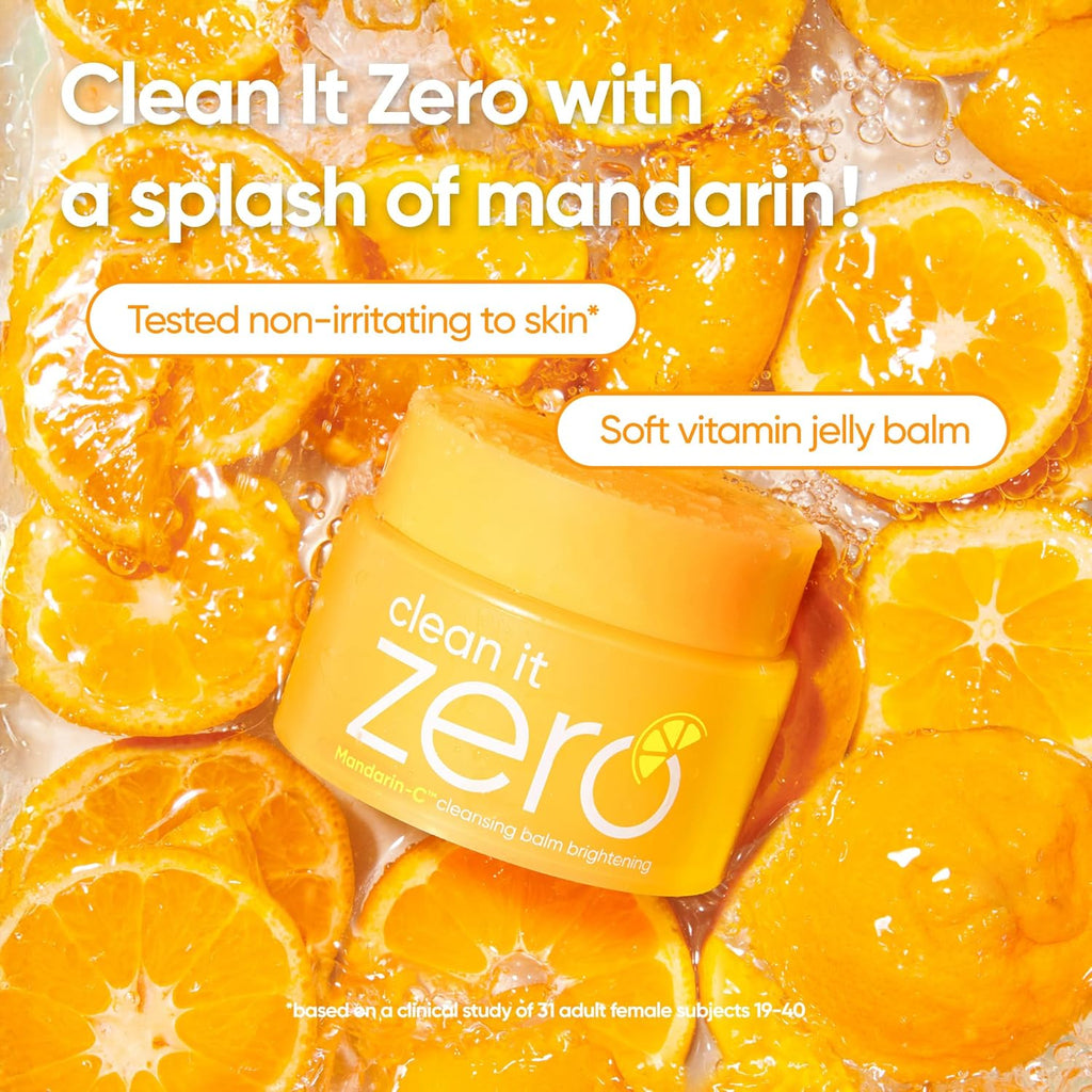 BANILA CO Clean It Zero Brightening Mandarin-C Cleansing Balm – Vitamin C Makeup Remover (100ml)