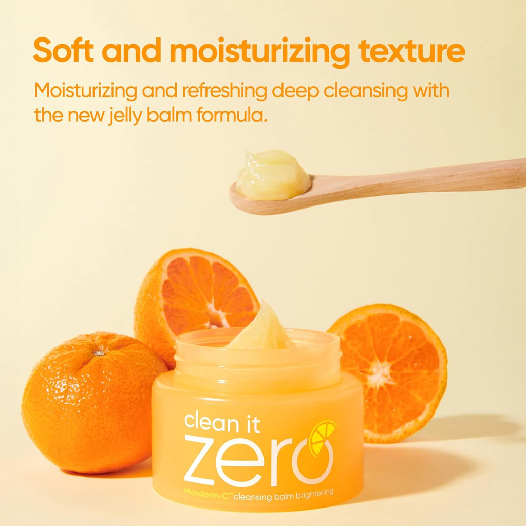 BANILA CO Clean It Zero Brightening Mandarin-C Cleansing Balm – Vitamin C Makeup Remover (100ml)
