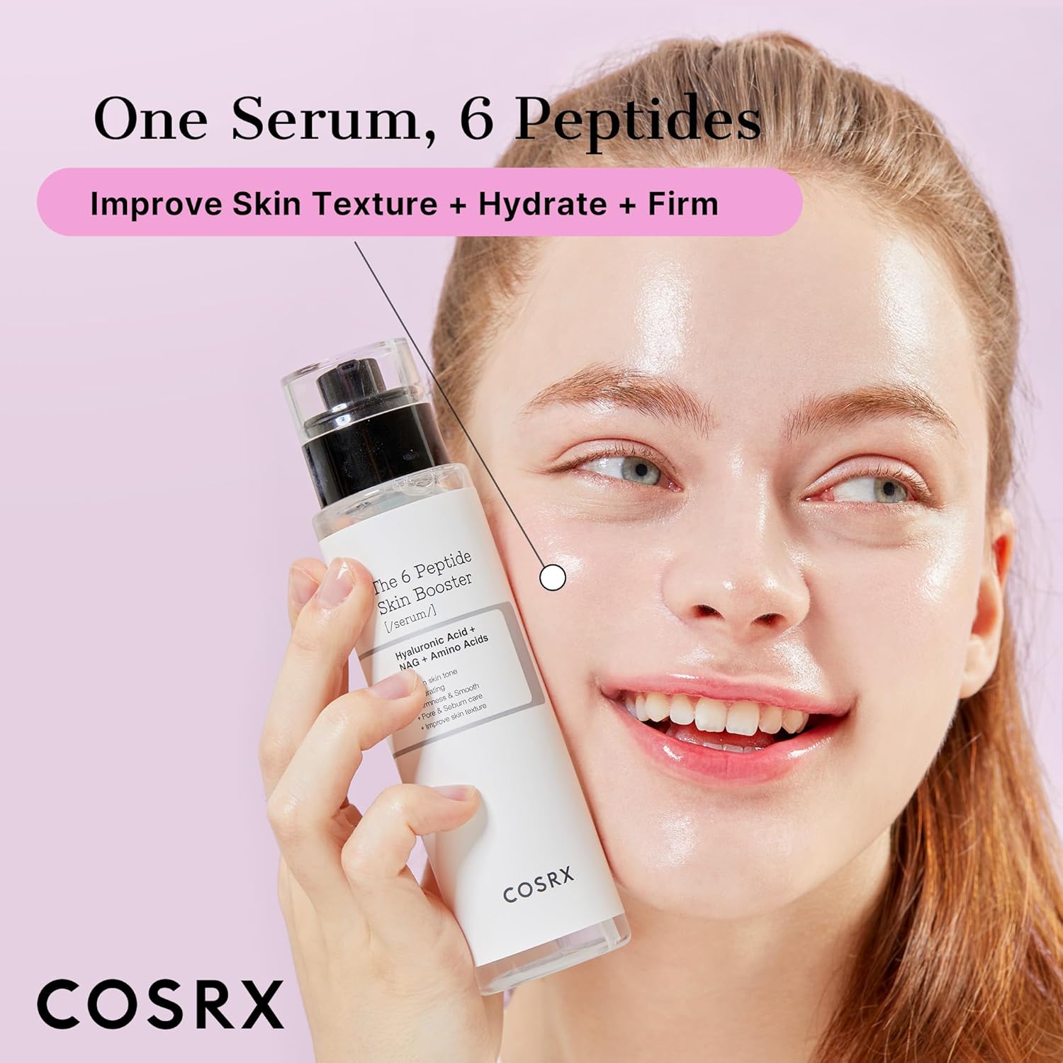 COSRX 6 x Peptide Collagen Booster Toner Serum 150 ml / 5.07 Fl.Oz, Skin Renewal Boosting Facial Essence, Niacinamide & Hyaluronic Acid for All Skin Types, Korean Skincare, Paraben Free