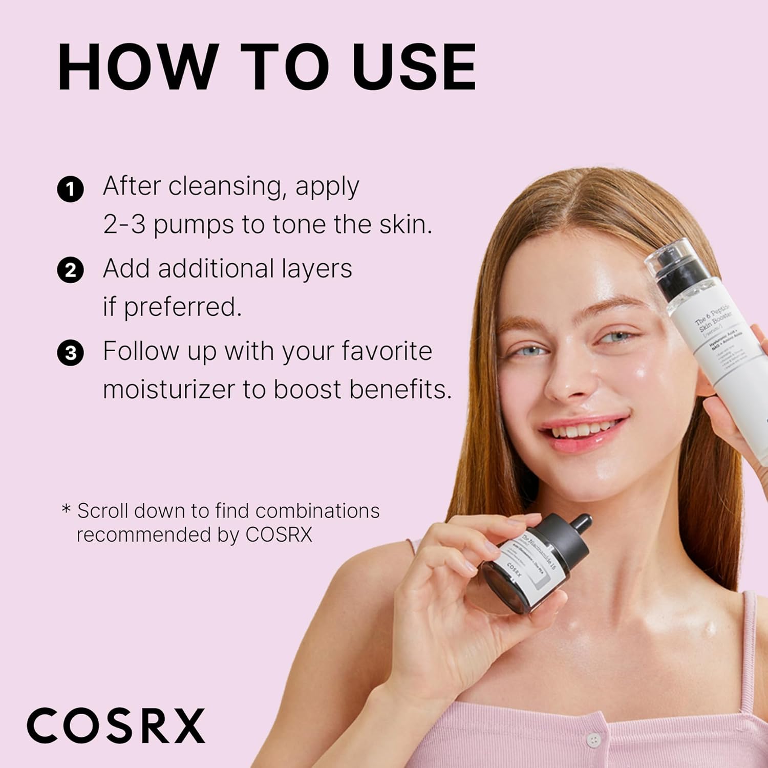 COSRX 6 x Peptide Collagen Booster Toner Serum 150 ml / 5.07 Fl.Oz, Skin Renewal Boosting Facial Essence, Niacinamide & Hyaluronic Acid for All Skin Types, Korean Skincare, Paraben Free