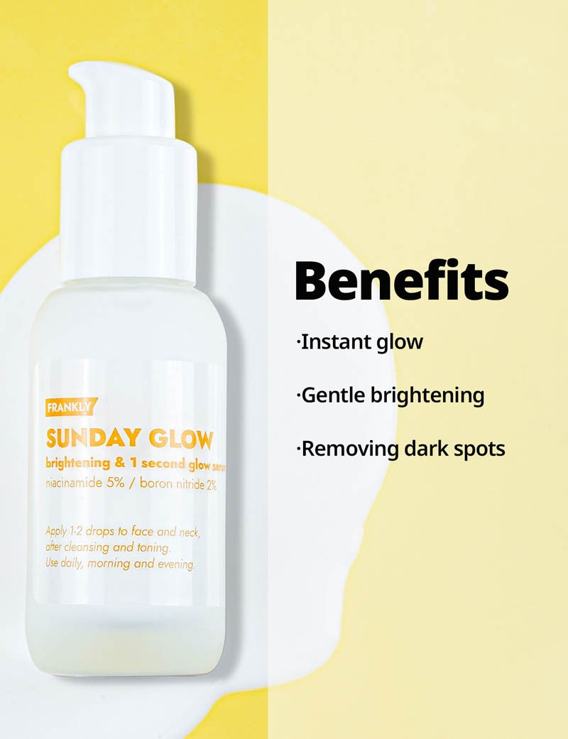 FRANKLY SUNDAY GLOW INSTANT RADIANCE & GLOW SERUM 37ML