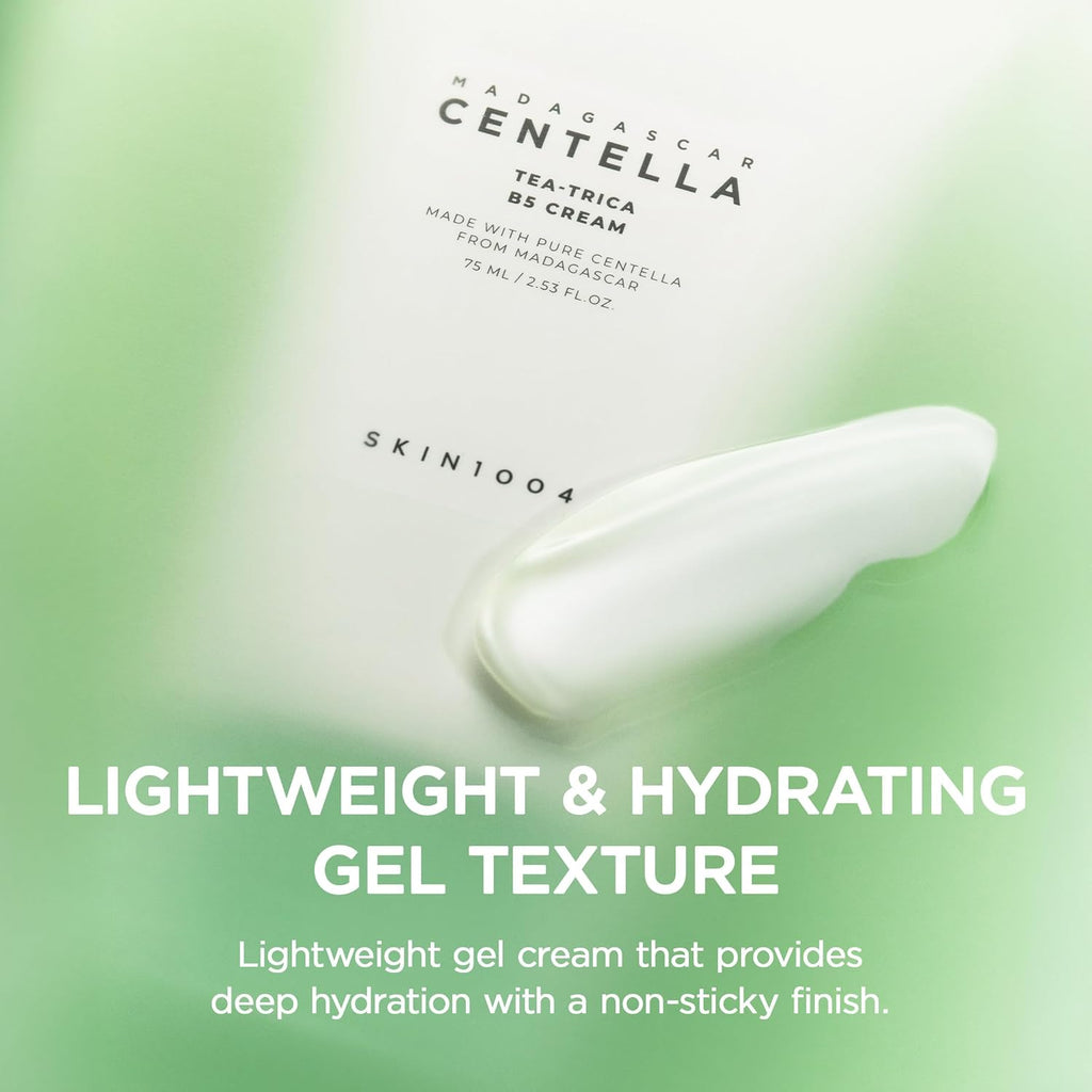SKIN1004 Madagascar Centella Tea-Trica B5 Cream 75ml | Oil-Balance & Soothing Moisturizer for Acne-Prone Skin