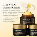 Medicube Capsule Cream With Deep Vitamin C Liposome Vitamin C Golden Capsule| Glow Gel Texture Korean Skincare, 1.94 Oz