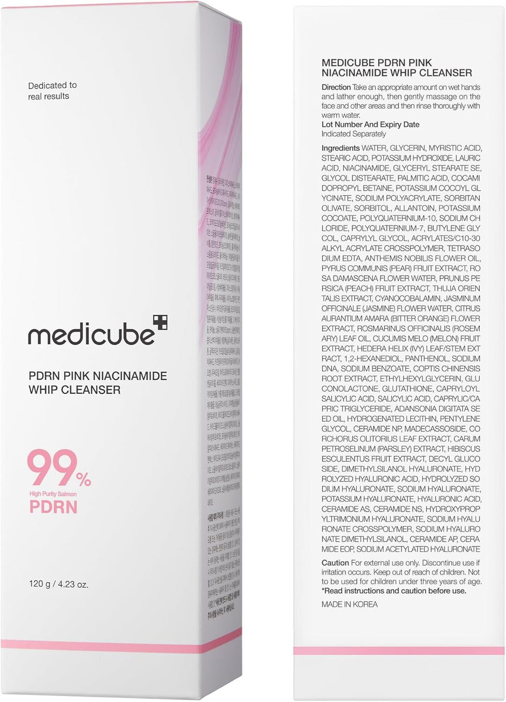 Medicube PDRN Whip Cleanser 120 g | Korean Whipped Foam Facial Cleanser | Gentle Pore‑Care & Skin‑Balancing Daily Cleansing Care