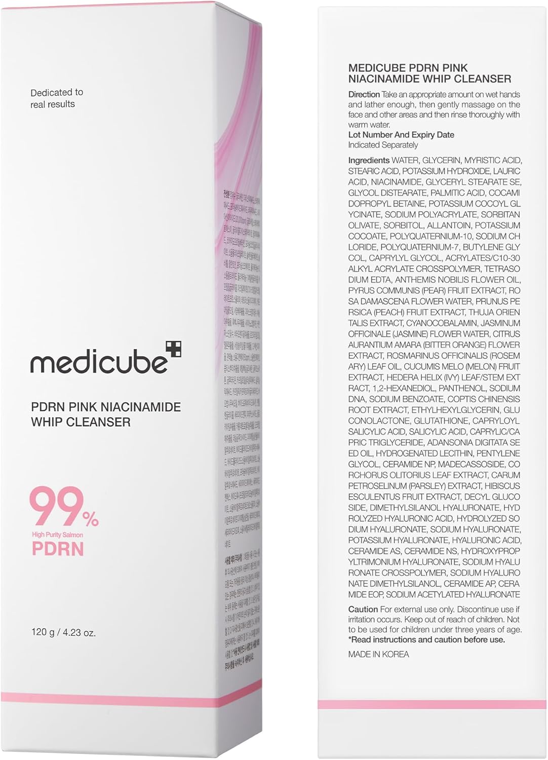 Medicube PDRN Whip Cleanser 120 g | Korean Whipped Foam Facial Cleanser | Gentle Pore‑Care & Skin‑Balancing Daily Cleansing Care