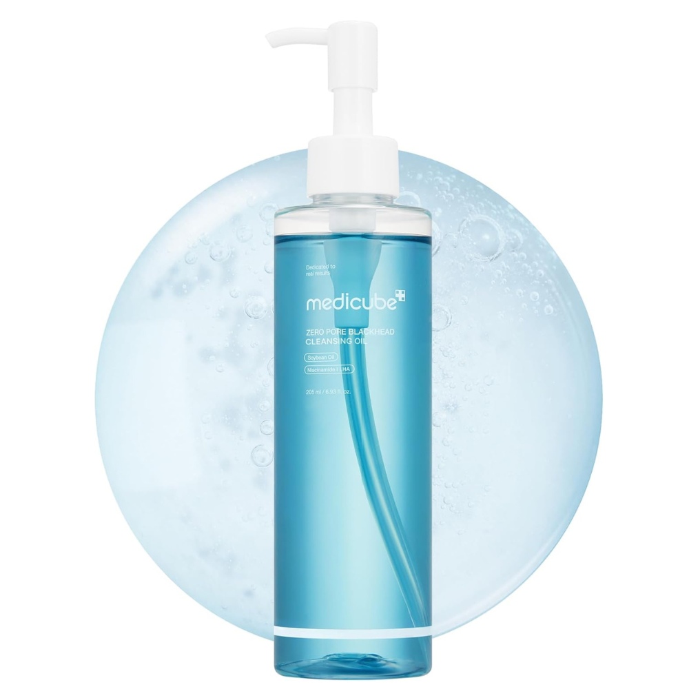 medicube Zero Pore Blackhead Cleansing Oil | Makeup Remover for all skin types, Daily Moisture Facial Cleanser, Low-Irritation | Korean Skin Care 205ml