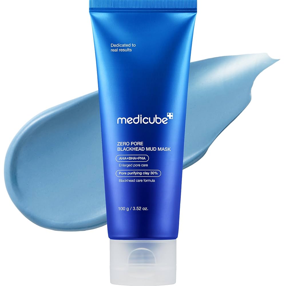 Medicube Zero Pore Blackhead Mud Facial Mask – Pore Tightening Clay Mask with AHA, BHA, PHA | 3-Min Treatment Korean Face Mask