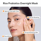 Abib Rice Probiotics Overnight Mask Barrier Jelly 80ml Sleeping Mask. Sleeping Mask For Glass Skin Moisturizing & Slugging Cream