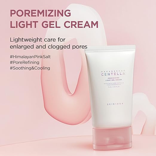 SKIN1004 Madagascar Centella Poremizing Light Gel Cream 75ml | Oil-Control Hydrating Moisturizer for Oily Skin