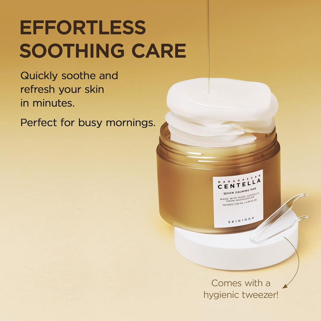SKIN1004 Madagascar Centella Quick Calming Pad 130ml | Soothing Toner Pads for Sensitive Skin