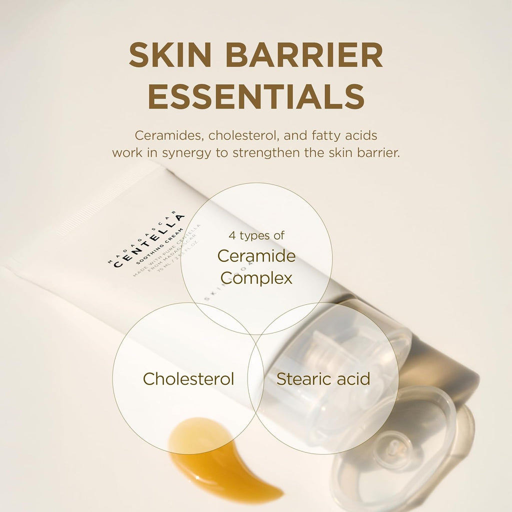SKIN1004 Madagascar Centella Soothing Cream 75ml | Lightweight Calming Moisturizer for Sensitive Skin
