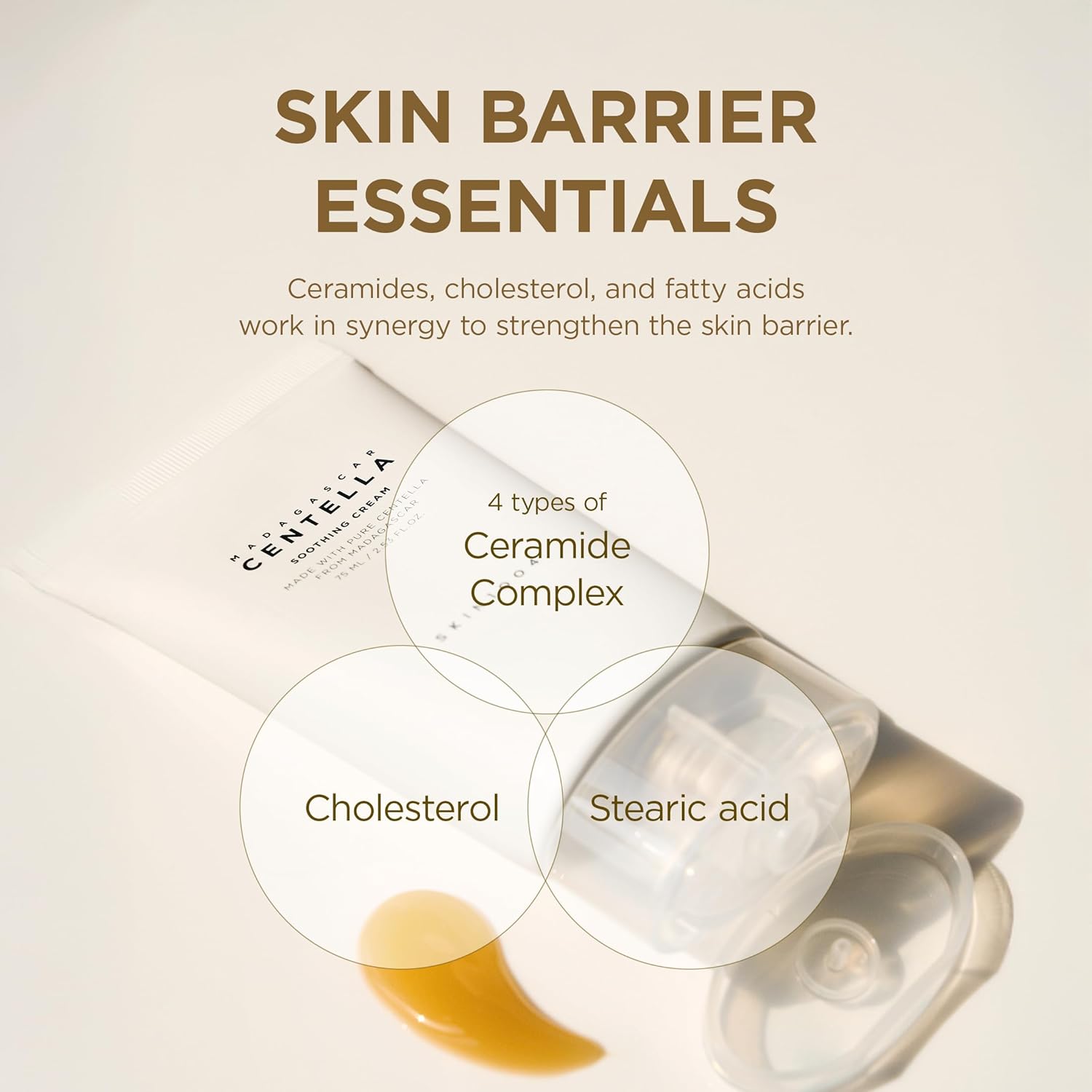 SKIN1004 Madagascar Centella Soothing Cream 75ml | Lightweight Calming Moisturizer for Sensitive Skin