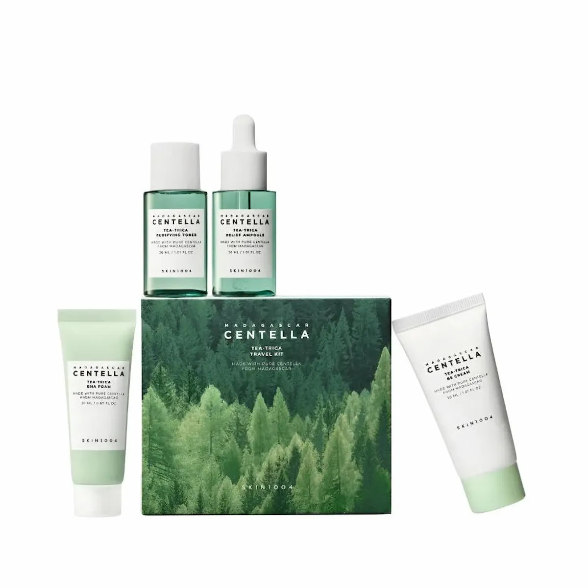 SKIN1004 Madagascar Centella Tea-Trica Travel Kit | Acne-Prone & Oil-Control Skincare Routine Set