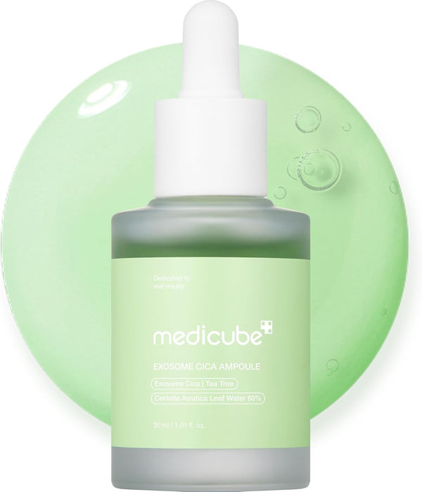 Medicube Exosome Cica Serum 30ml | Tea Tree Ampoule for Sensitive Skin with Centella Asiatica help reduce redness and breakouts. Low-irritating, Moisturizing & Soothing Serum | Korean Skincare