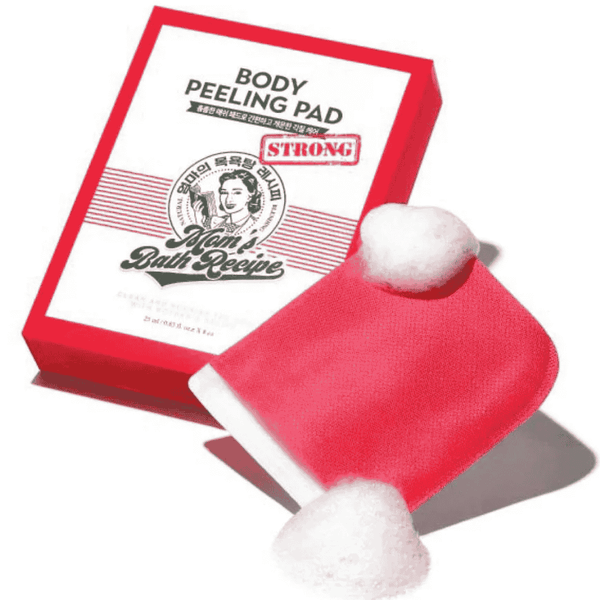 Mom’s Bath Recipe Body Peeling Pad Strong (8 Sheets) – All-in-One Bubble Body Wash & Exfoliating Scrub with Kelp & Biotics