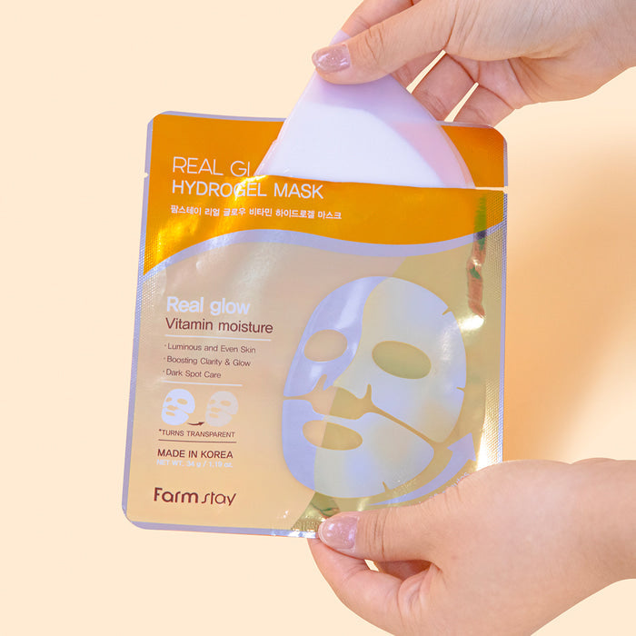 FARM STAY Real Glow Vitamin Hydrogel Mask 5EA