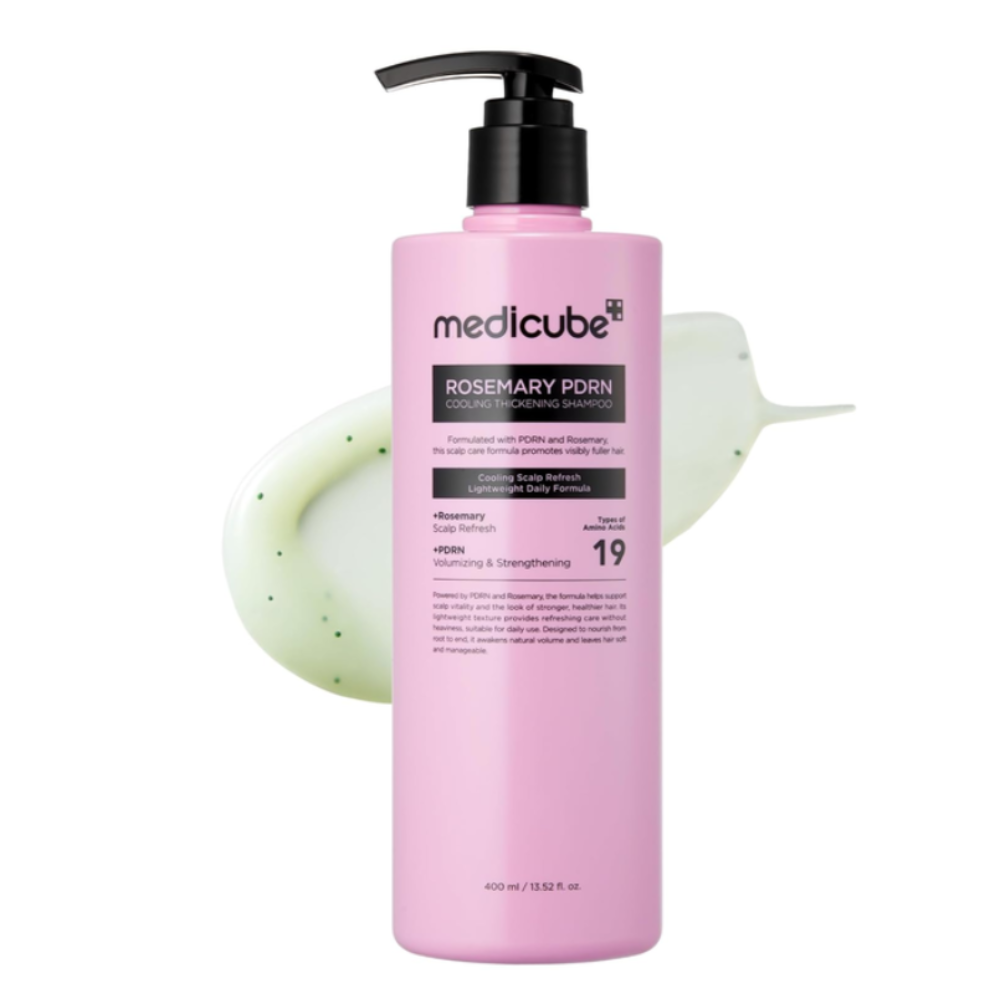 Medicube Rosemary PDRN Cooling Thickening Shampoo 400ml – Clarifying, Volume Boost & Scalp Care Shampoo