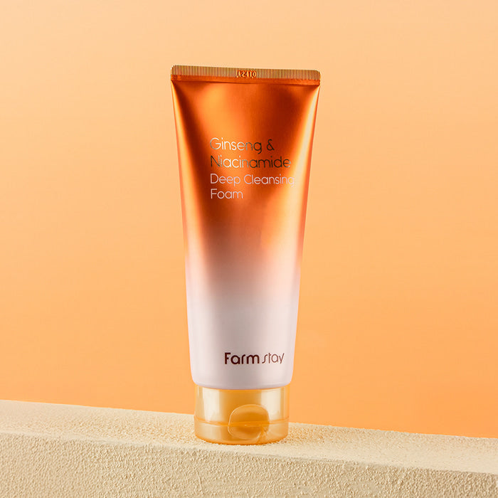 FARM STAY Ginseng & Niacinamide Deep Cleansing Foam 180ml