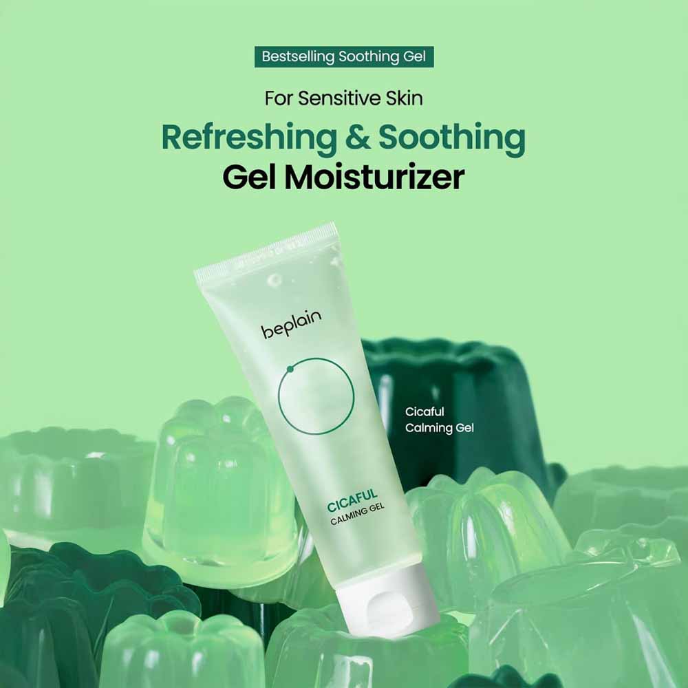 Beplain Cicaful Calming Gel 80 ml | Soothing Gel for Acne-Prone & Sensitive Skin