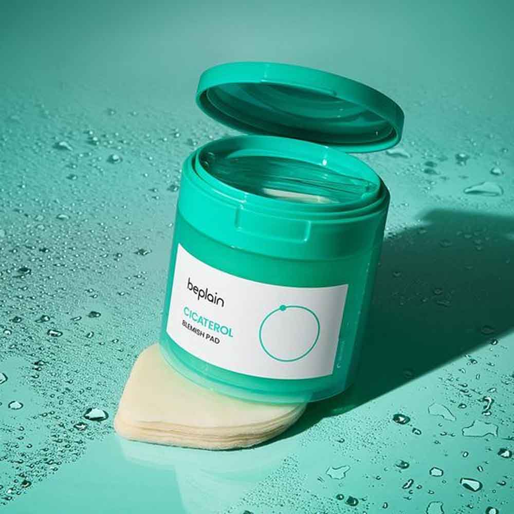 Beplain Cicaterol Blemish Pad 185ml | Cica Toner Pads for Acne-Prone & Sensitive Skin