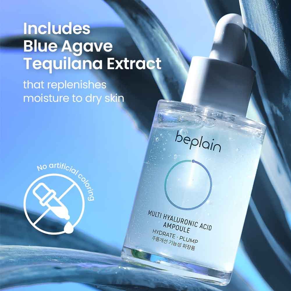 Beplain Multi Hyaluronic Acid Ampoule 30ml | Hydrating Serum for Dry & Dehydrated Skin