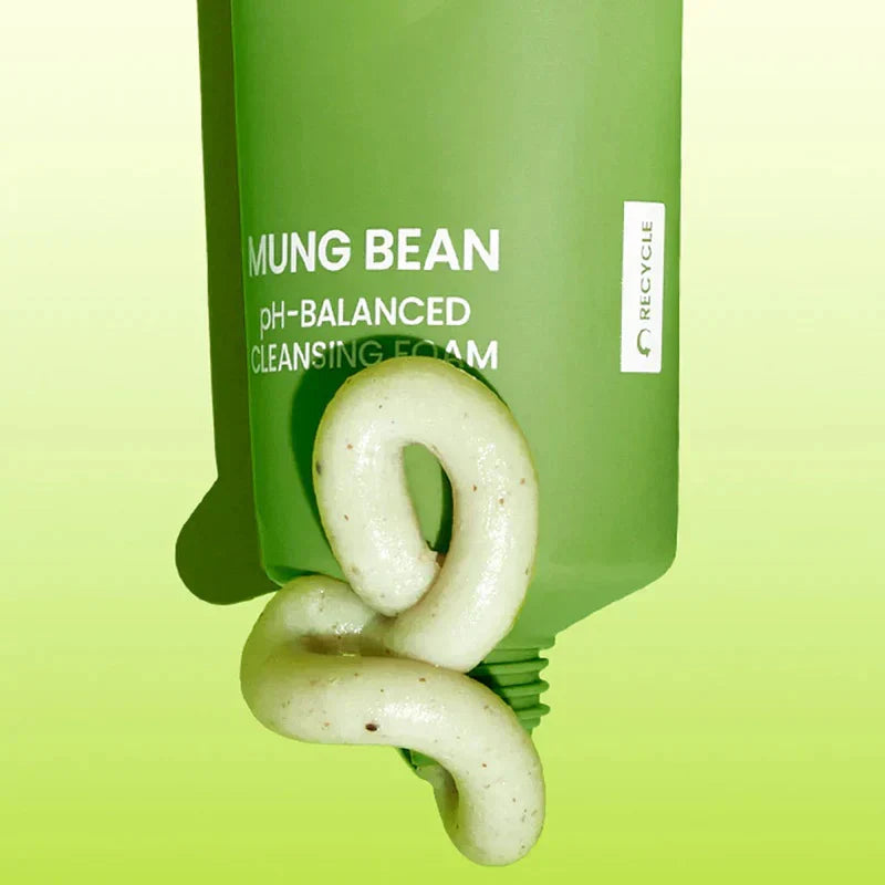 BEPLAIN Mung Bean pH-Balanced Cleansing Foam 160ml – Gentle Korean Face Cleanser