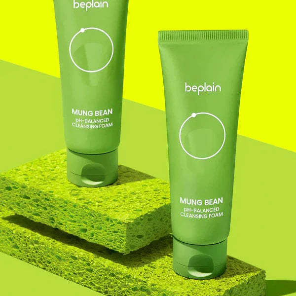 BEPLAIN Mung Bean pH-Balanced Cleansing Foam 160ml – Gentle Korean Face Cleanser