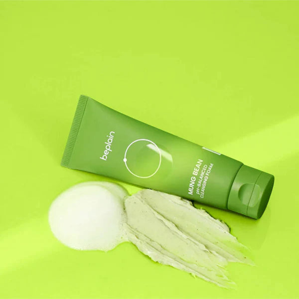 BEPLAIN Mung Bean pH-Balanced Cleansing Foam 160ml – Gentle Korean Face Cleanser