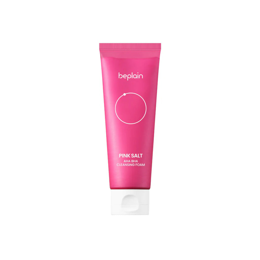 Beplain Pink Salt AHA BHA Cleansing Foam 120ml | Gentle Exfoliating Pore Cleanser