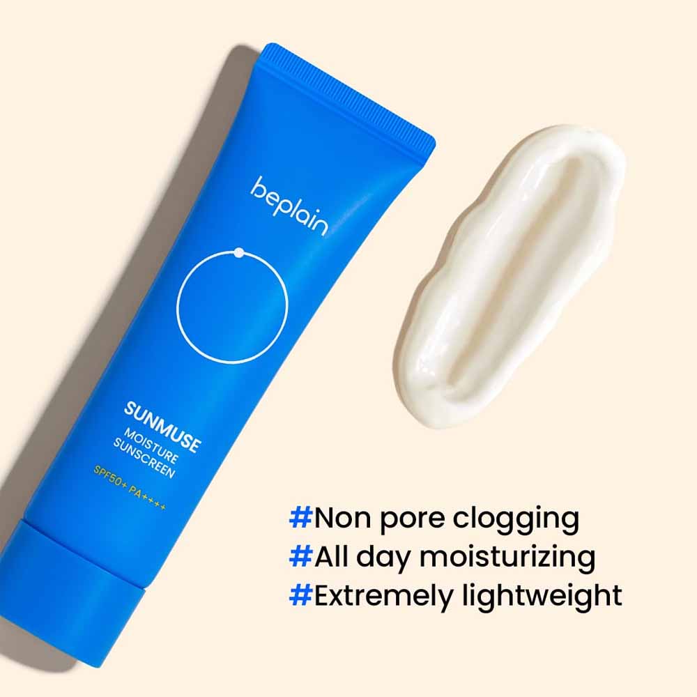 Beplain Sunmuse Moisture Sunscreen SPF50+ PA++++ 50ml | Hydrating Lightweight Daily SPF