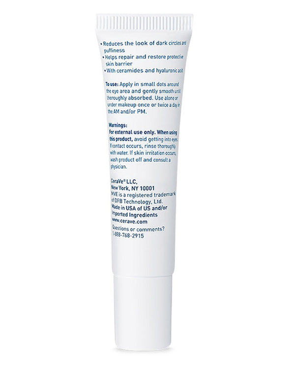 CeraVe Eye Repair Cream 14ml – Dark Circles & Puffiness Eye Cream with Ceramides